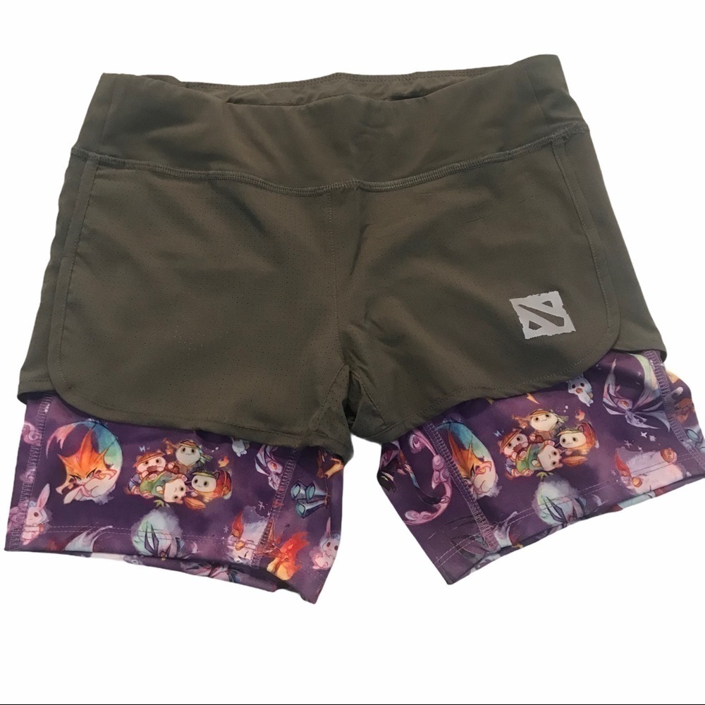VALVE Dota 2 charcoal character Twofer shorts